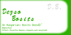 dezso bosits business card